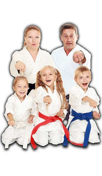 Martial Arts Lessons for Families in Arlington VA - Sitting Group Family Banner